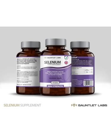 Florsol Selenium Tablets 200mcg Supplement for Immune System, Thyroid Health, Hair Skin Nails & Male Fertility | Made in UK - Buy Online on GoSupps.com