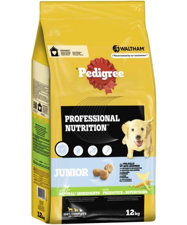 Pedigree Professional Nutrition Dry Food 12kg Bag - Poultry & Vegetables - Dog Food (Junior, Poultry & Vegetables)