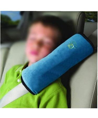 2-Pack Belt Pads & Sleeping Pillows for Kids - Neck Support Car Seat Belt Pillow (Gray & Blue) - Buy Online on GoSupps.com