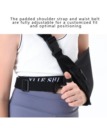 Kids Shoulder Immobilizer Arm Sling with Waist Belt - Pediatric Breathable Support Brace for Shoulder Injury (Small, Black) - Buy Online on GoSupps.com