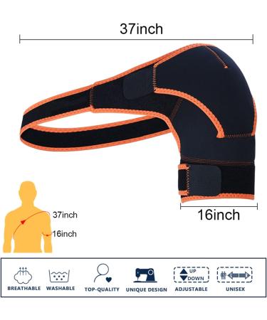 Adjustable Shoulder Support Brace | Joint Compression Strap for Men & Women | Ideal for Sports & Gym - Buy Online on GoSupps.com