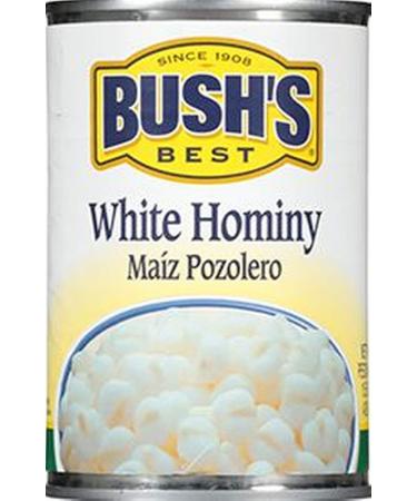 Bush's Best White Hominy 15.5 oz (Pack of 12) - Premium Quality and Flavorful Additions for Your Favorite Recipes - Buy Online on GoSupps.com