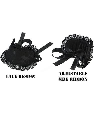 Soft Lace Eye Mask Set - Comfortable Sleep & Travel Accessory for Shading Eyes, Home & Meditation - Adjustable Fit (Black 2pcs) - Buy Online on GoSupps.com