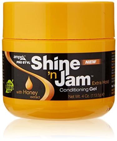 Ampro Shine 'n Jam Conditioning Gel  Extra Hold  4 Ounce Honey 4 Ounce (Pack of 1)