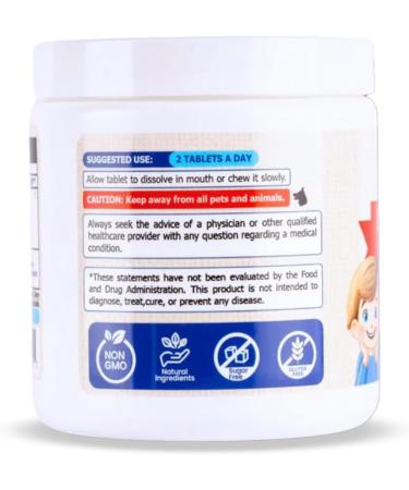 Kids Dental Chewables with Xylitol | Sugar-Free Natural Cherry Flavor | Oral Health Tablets with Papain & Bromelain | Supports Healthy Teeth & Gums Fresh Breath & Helps with Dry Mouth | 60 Count 1 - Buy Online on GoSupps.com