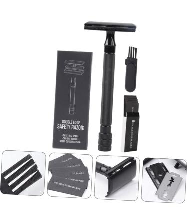 Angoily Manual Razor Set - Reusable Double-Edged Beard Shaver with Butterfly Opening | Stainless Steel Blade | 10.3x4cm - International Shipping - Buy Online on GoSupps.com