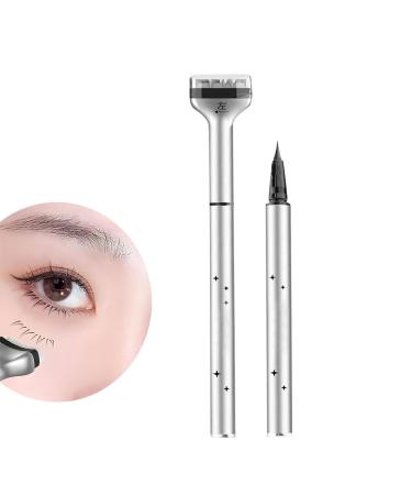 DREF 2024 Eyeliner Stick Gel and Eyelashes 2 in 1 Eyeliner Waterproof Quick Dry Smudge Resistant Durable Enlarge Eyes Easy to Use Brown