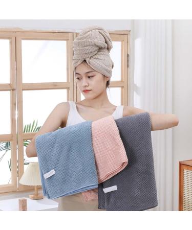 Super Absorbent Hair Towel Wrap - Fast Drying Microfiber for All Hair Types | Pink - Perfect for Long Hair Women - Buy Online on GoSupps.com