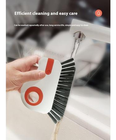 2 in 1 Groove Cleaning Brush Window Track Cleaning Tools New Window Track Deck Groove Cleaning Brush Hard Bristle Crevice Cleaning Brush for Sliding Door Track Window Sill (Orange) - Buy Online on GoSupps.com
