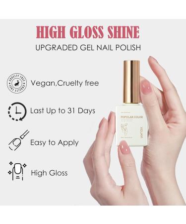 Gel Polish Santa Red Gel Nail Polish Soak Off UV Glitter Gel Nail Varnish for Manicure Long Lasting Chip Resistant Gel Nail Polish At Home 15mL(G117- Glitter Red) - Buy Online on GoSupps.com