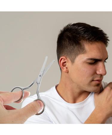 Buy Healvian Rounded Tip Grooming Scissors - Stainless Steel Facial Hair Safety Scissors for Men & Women | Perfect for Nose Eyebrows Moustache & Eyelashes - International Shipping Available - Buy Online on GoSupps.com