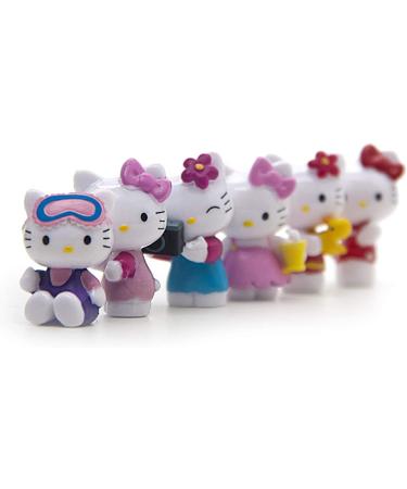 Cute Cat Characters Mini Figures Set - Ideal for Cake Toppers, Plant Decor, Automobiles, and Garden Decoration - 6 Pcs Lovely Kitty Figurines Collection - Buy Online on GoSupps.com