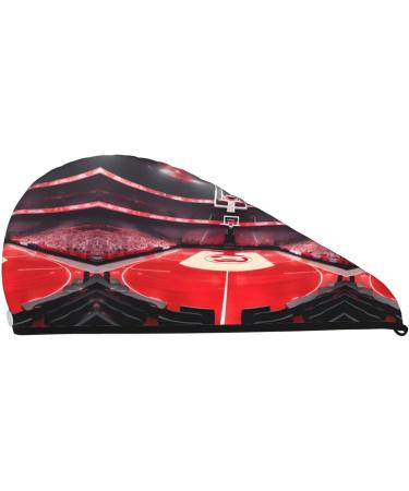 Basketball Arenas Coral Velvet Dry Hair Cap | Ideal for Travel Pool Parties & Home Use - Buy Online on GoSupps.com