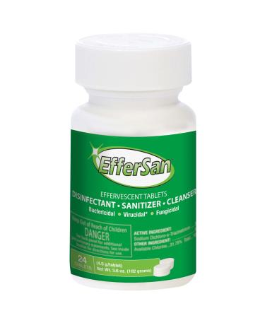 Effersan Disinfectant Tablets  4 Grams  Bottle Of 24 Tablets - Buy Online on GoSupps.com