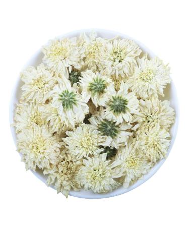Dired White Chrysanthemum Flowers White Chrysanthemum Tea White Chrysanthemum Tea Organic White Chrysanthemum Stems Chrysanthemum Morifolium Bai Ju Hua (32 oz)
