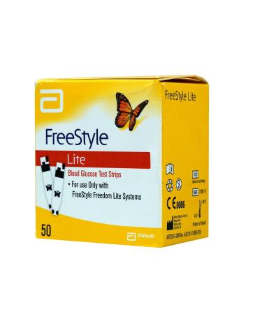 Freestyle lite glucose test strips 50 count