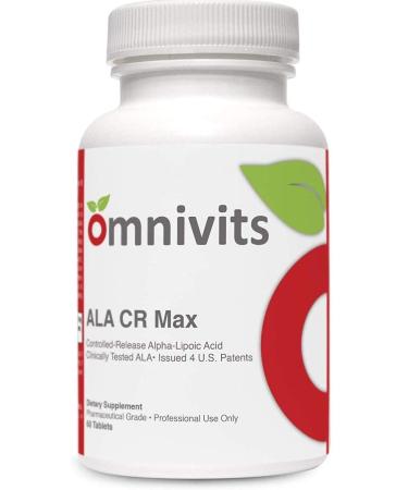 ALA CR Max | Controlled-Release Alpha Lipoic Acid (Thioctic Acid)600mg & Biotin | Fat-Soluble & Water-Soluble Antioxidant Supplement | 60 Tablets