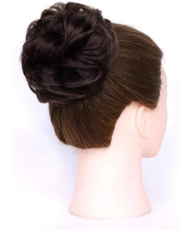 Hair Bun Hairpiece for Women Synthetic Bun Hair Extension Messy Bun Hair Piece Elastic Wavy Curly Chignon Updo Fake Scrunchies Ponytail Extension for Women Girls Hair Chignons(24T613) - Buy Online on GoSupps.com