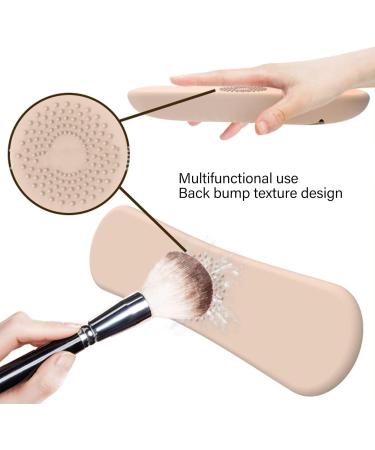 Silicone Makeup Brush Bag - Large Capacity Dustproof Holder for Home & Travel | Brown Portable Design - Buy Online on GoSupps.com