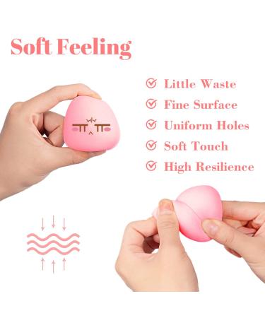 12-Piece Pink Makeup Sponge Set for Flawless Liquid, Cream, and Powder Application - Buy Online on GoSupps.com