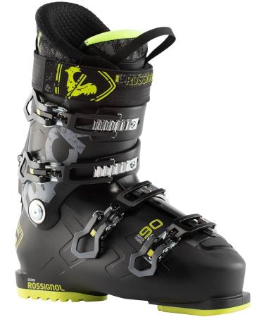 Rossignol Track 90 Mens Ski Boots Black Yellow 11.5 (29.5)