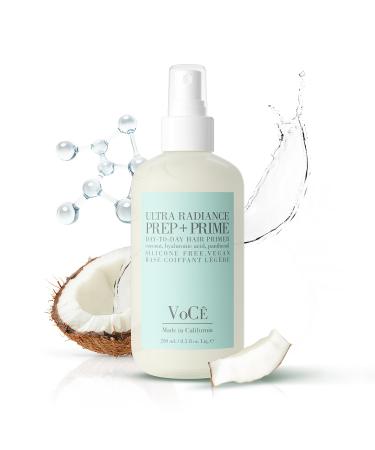 VoC Haircare Vegan Prep + Prime Blowout Spray | Shine Style Retention Heat Protection Hydrating Anti-Frizz Non-Toxic Cruelty-Free Vegan Haircare (8.5 oz | 250 ml)