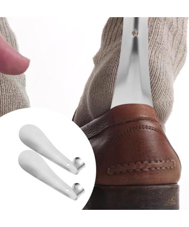 DOITOOL Stainless Steel Metal Shoe Horn Set - 2 Pcs Portable Travel Shoe Helper for Seniors, Men, Women, and Kids - 14.5cm - Buy Online on GoSupps.com