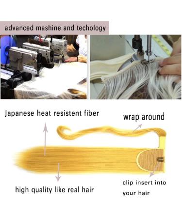 iLUU 18" Curly Wrap Around Ponytail Hair Extensions 100g Fashion Blonde Color 25# Long Curly Wavy Clip in Synthetic Hair Ponytail Hairpieces for Women Party Daily Use #25-honey blonde - Buy Online on GoSupps.com
