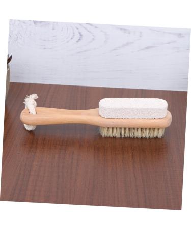 SKISUNO 1pc Scraping Plate Wood Tools Foot Scrubber Stone Foot Brush Nail Cleaning Brush Pumice Stone Toilet Natural Bristle Brush Foot Pumice Stone Foot Exfoliator Stone Small Brush Feet - Buy Online on GoSupps.com