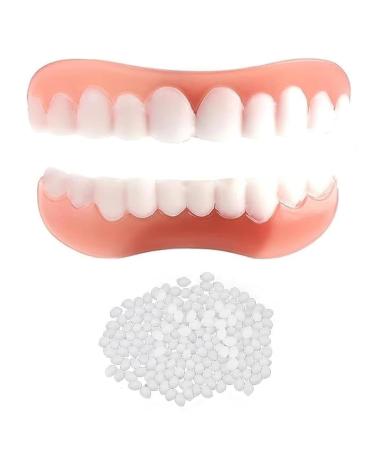 Plotage artificial teeth white cosmetic teeth simulated prosthesis stickers elastomer tooth filling set temporary teeth for men and women a pair