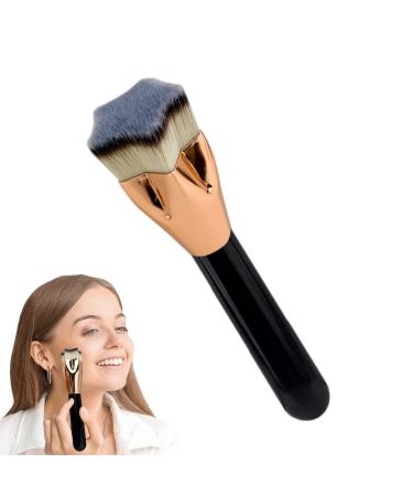 Wpsagek Foundation Brush Contour Soft Makeup Brush Pentagram Shaped | Buffing and Blending Makeup Brush with Ergonomic Handle for Dating Business Trip