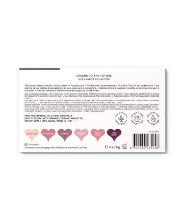 224 Cosmetics Eyeshadow Palette - Cheers to the Future | Natural Vegan Cruelty-Free | 6 Plum Shades Paraben & Silicone-Free - Buy Online on GoSupps.com