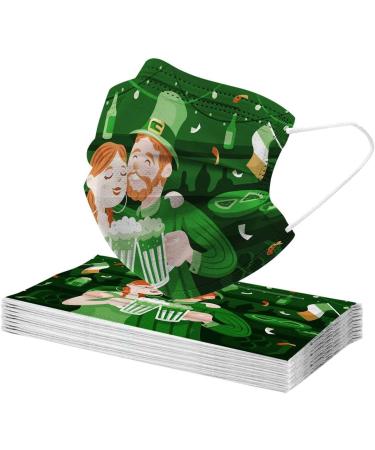 50PCS St Patricks Day Disposable Face_M sks for Adults 3-Layer Breathable Protection Holiday Party Decorations for Women Men - Buy Online on GoSupps.com