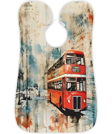 City Double Decker Bus Beard Bib Apron | Beard Hair Catcher for Men | Perfect Gifts for Dad Father's Day Anniversary Christmas - Buy Online on GoSupps.com