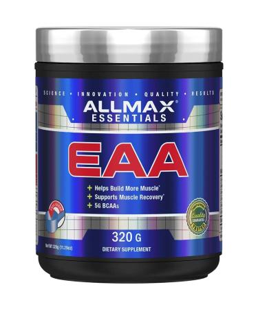 ALLMAX Essentials EAA Unflavored - 320g Powder - Helps Build More Muscle & Support Recovery - 5g BCAAs - Vegan & Gluten Free - 30 Servings