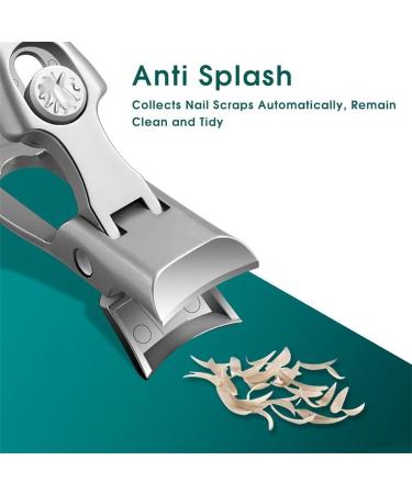 Luxgrip Nail Clippers - Ultra Sharp German Toenail Clipper for Thick Nails | Anti-Splash Design (Black) - Buy Online on GoSupps.com