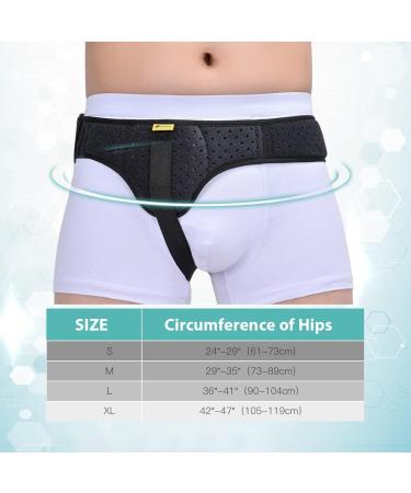 Tenbon Inguinal Hernia Belt for Men - Adjustable Medical Support & Protection | Ideal for Sports - Black Size S - Buy Online on GoSupps.com