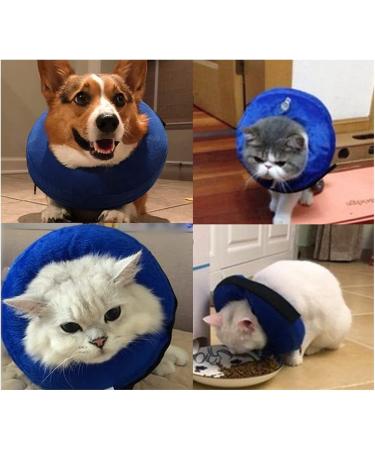 QIYADIN Soft Dog Recovery Collar | Adjustable Inflatable Pet Cone for Cats & Dogs | Prevent Biting & Scratching - Medium - Buy Online on GoSupps.com