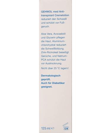 Buy GEHWOL med Antiperspirant Lotion 125 ml - Effective Foot Care for Global Shipping - Buy Online on GoSupps.com