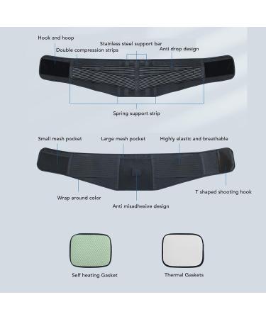 Buy Cacacook Lordosis Support Waist Belt - Steel Plate Double Compression & Stretch Mesh - M (55-65 kg) - International Shipping Available - Buy Online on GoSupps.com