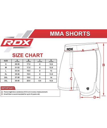 RDX MMA Training & Kickboxing Shorts | Martial Arts Cage Fight Gear - Muay Thai, BJJ, Boxing, Grappling | X-Large Black - Buy Online on GoSupps.com