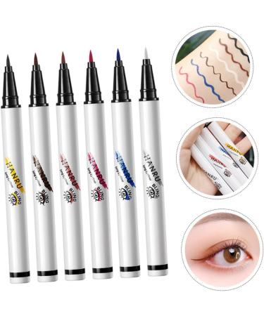 Balacoo 6pcs White Eyeliner Liquid Ultra-fine Felt-tip Eyeliner 4 in One Makeup Pen Liquid Eyeliner Matte - Buy Online on GoSupps.com