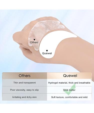 QUEWEL 100 Pairs Eyelash Extension Under Eye Pads with Aloe Vera | Hydrogel Eye Patch for Lash Extensions, Lint Free | Salon Quality, Stick Well | Fits Most Eye Shapes - Buy Online on GoSupps.com