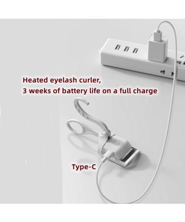 Best Heated Eyelash Curlers with Comb Electric Eyelash Curler Heated Quick Natural Curling Eye Lashes USB Rechargeable Temperature Control Long-Lasting Curls White - Buy Online on GoSupps.com