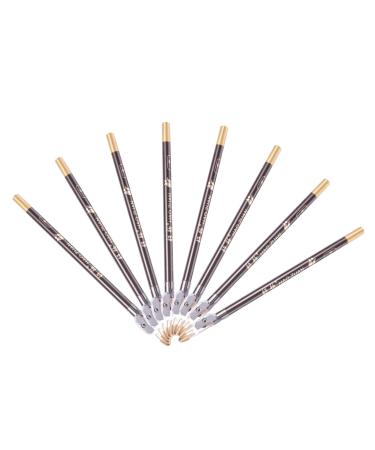 BIUDECO Eyebrow Pen Pencil 8pcs for Makeup Women Professional with Tool Pencil Built-in Eyebrow Beauty in Girls A Sharpener 1 count (Pack of 1) Coffee