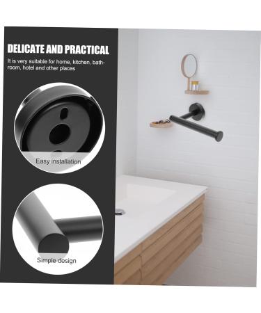 Solustre 6-Piece Bathroom Accessories Set - Stainless Steel 304 Hooks & Holders for Towels Toilet Paper & Slippers - Nail-Free Under Cabinet Storage - Buy Online on GoSupps.com