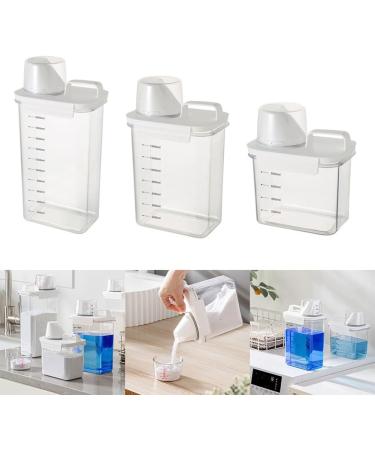 Zoegneer Laundry Detergent Dispenser Washing Powder Storage Box Household Bathroom Detergent Storage Tank Transparent Acrylic Box(2300ML) - Buy Online on GoSupps.com