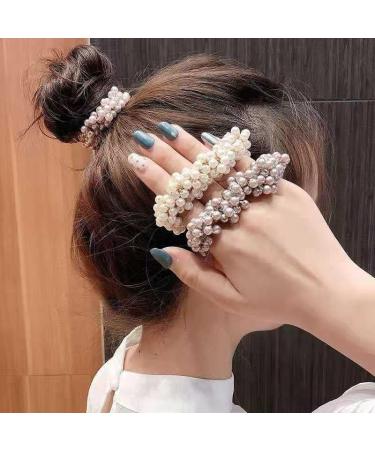 Kaiaiwluo Pearl Hair Ties - 3-Piece Set of Elegant Elastic Scrunchies & Bracelets for Women & Girls - Buy Online on GoSupps.com