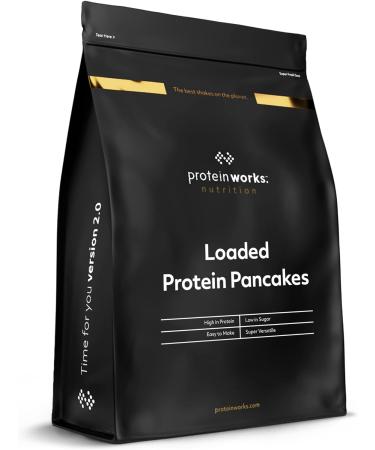 Protein Works Loaded Protein Pancake Mix - High Protein Breakfast & Low Sugar Snack - Banana Choc Chip Flavor - 1kg (16 Servings) - Buy Online on GoSupps.com