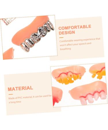 Nolitoy 10 Stk Creepy Halloween Teeth - Vampire Zombie Pumpkin Costume Accessories - Realistic PVC Dental Props for Cosplay & Dress-Up - Buy Online on GoSupps.com